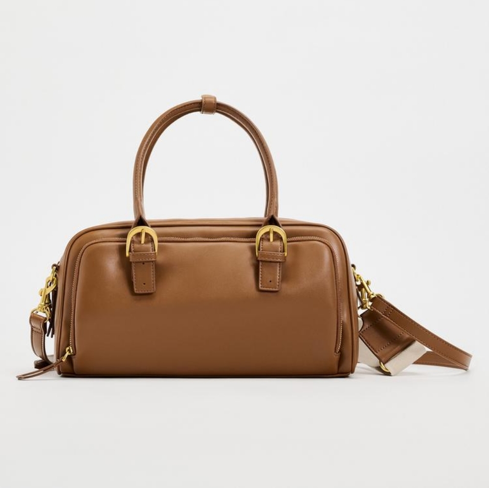 ZARA ZIPPERED DUFFLE BAG NWT